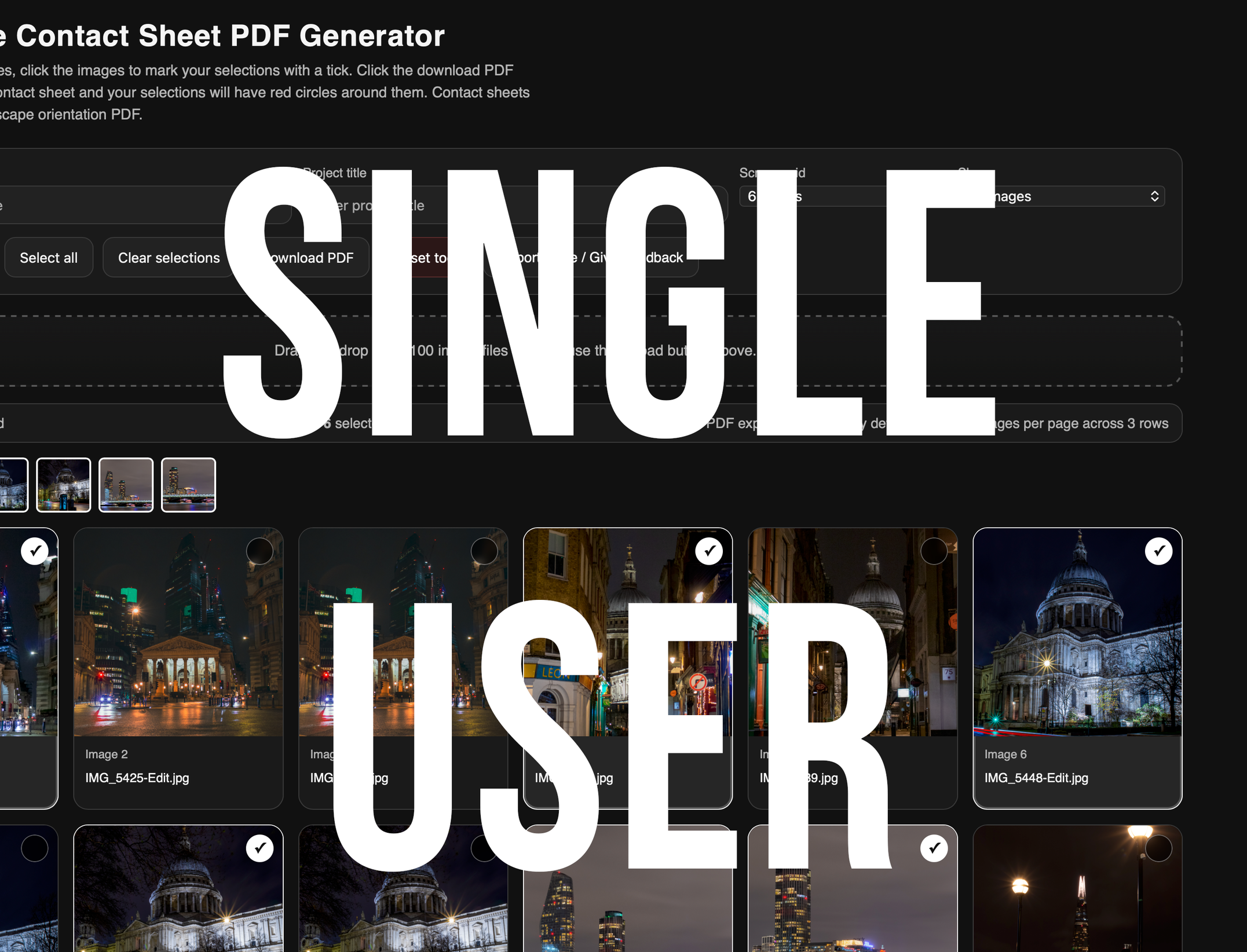 Contact Sheet Builder - Single User