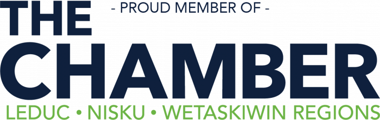 Proud member of the Leduc, Nisku, and Wetaskiwin Regional Chamber of Commerce badge for Fenrir Ventures Bookkeeping.