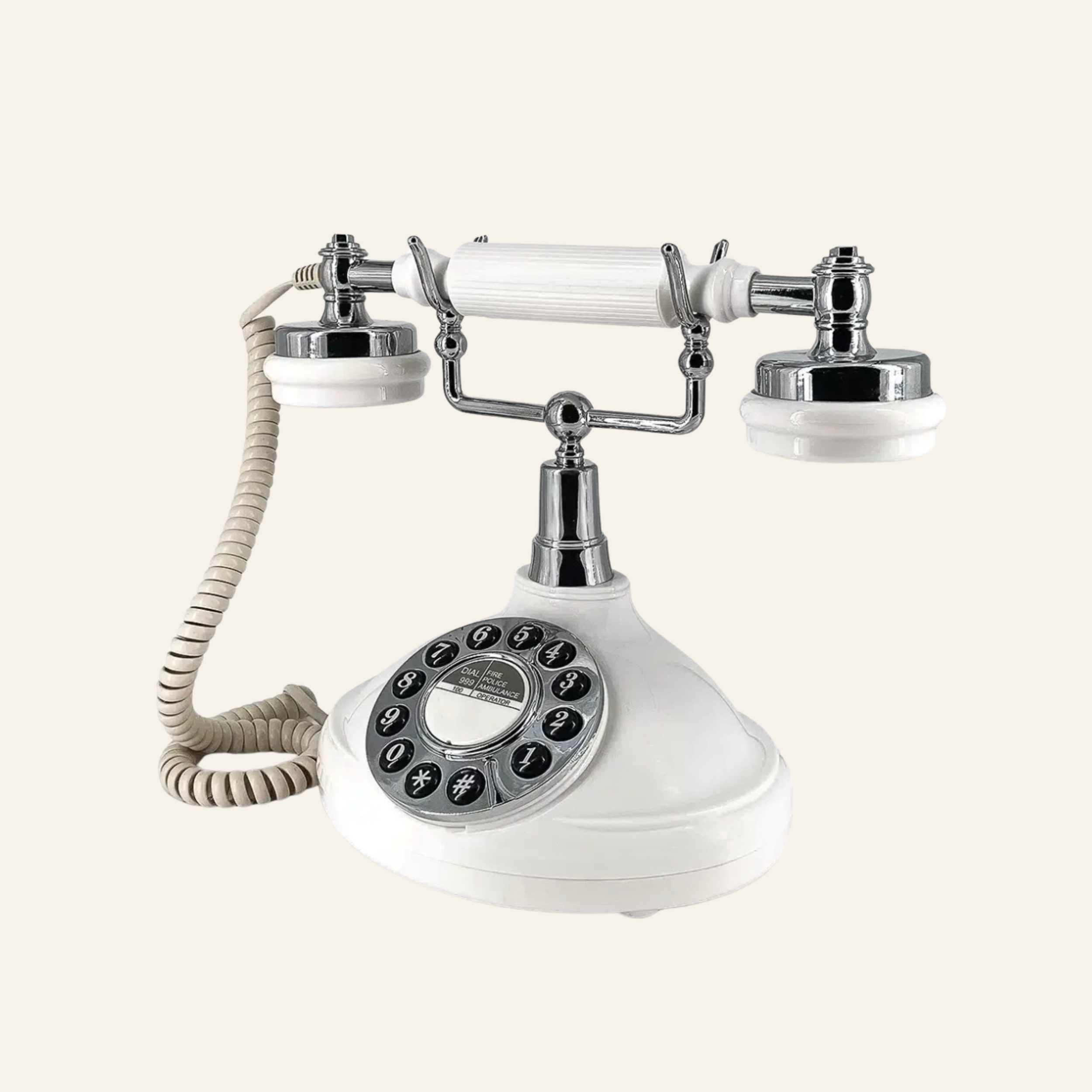 Vintage white rotary phone audio guestbook add-on from Conch Cam based in Key West Florida. Create lasting recordings of your memorable event with our digitized audio guestbook.