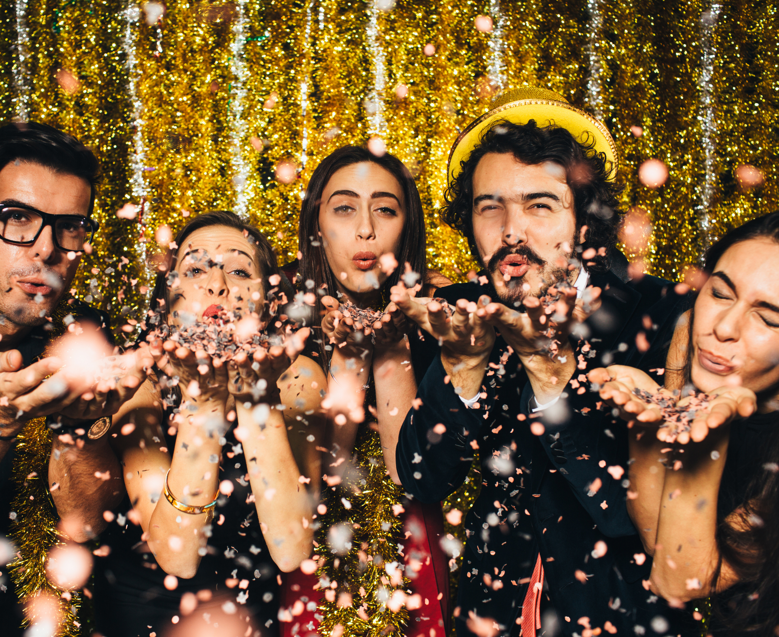Guests taking a photo in the photo booth rental at their celebration in Key west Florida