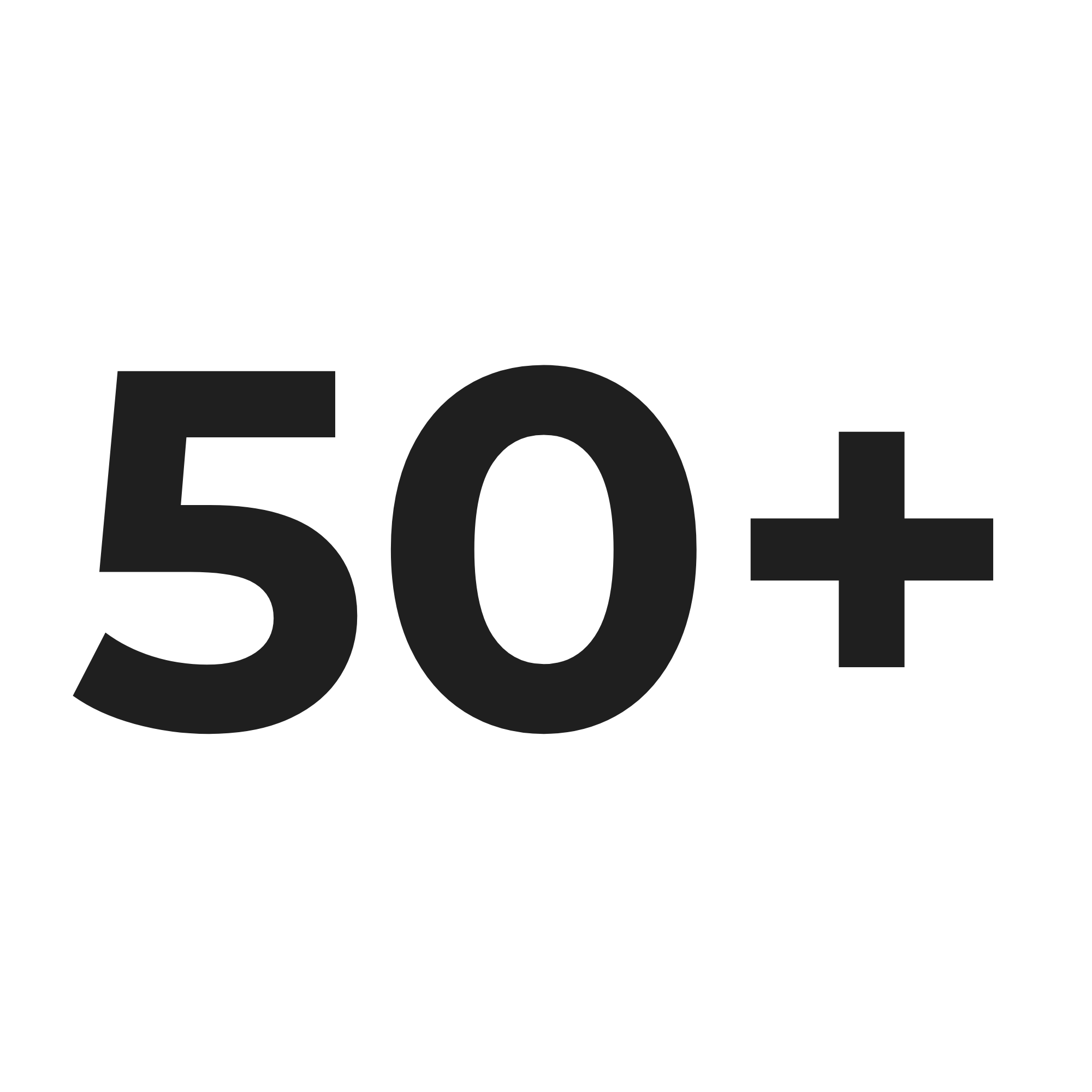 Close-up of black text on a green background with a large black number 50.