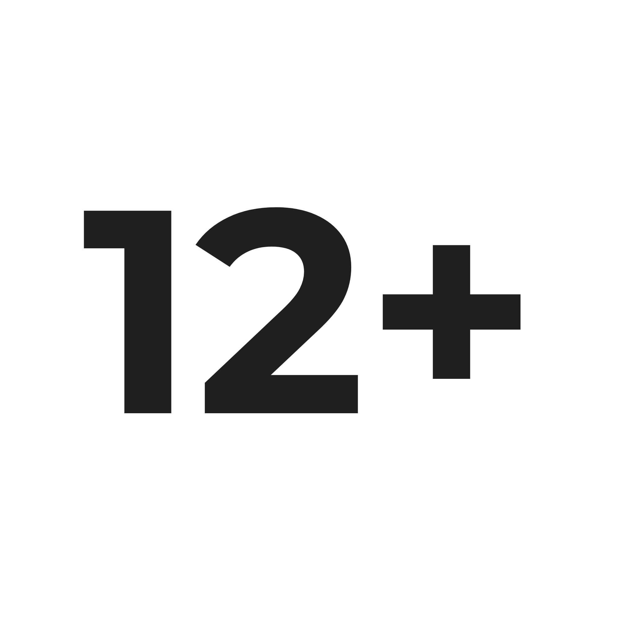 Black text on a black background with large, bold numbers and letters reading '12' and 'F'.