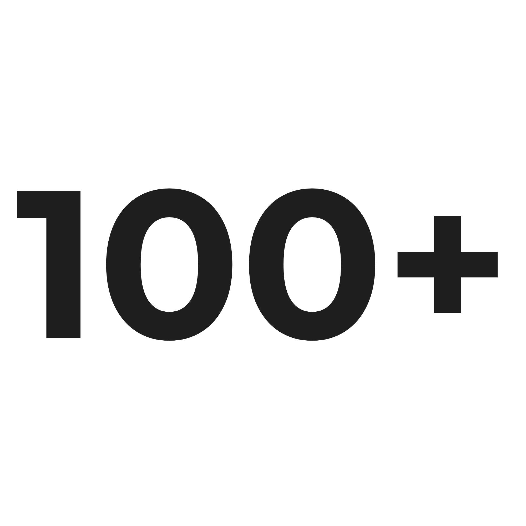 Black background with large white text overlay that reads '100' in a modern, bold font.