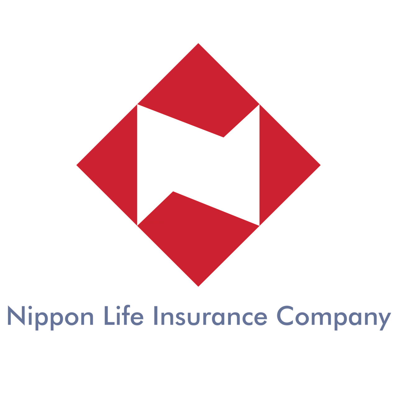 Logo of Nippon Life Insurance Company featuring a red geometric shape and Japanese text.