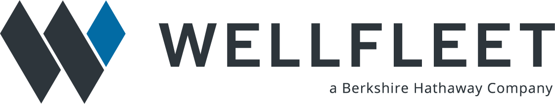 Wellfleet logo with four diamond shapes and the text 'WELLFLEET' and 'a Berkshire Hathaway Company'