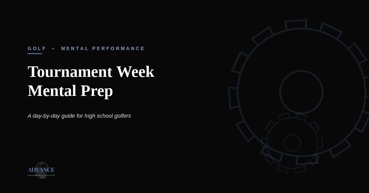 Tournament week mental prep: A guide for competitive golfers