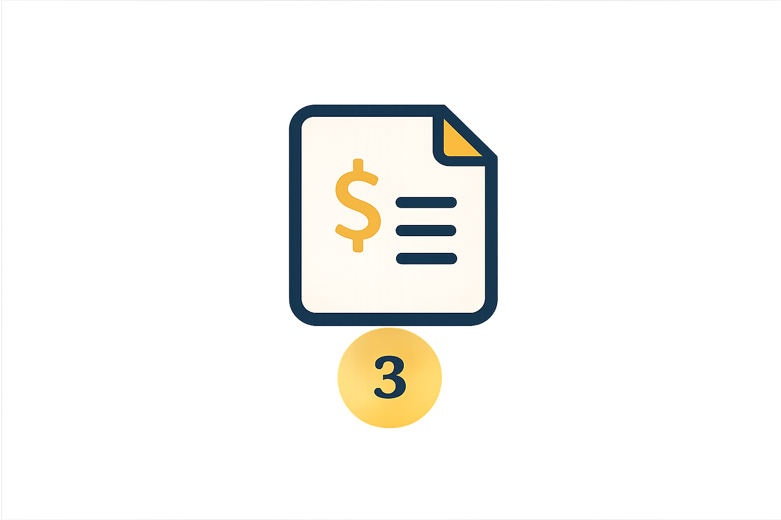 A digital parking meter displaying the number three in a yellow circle.