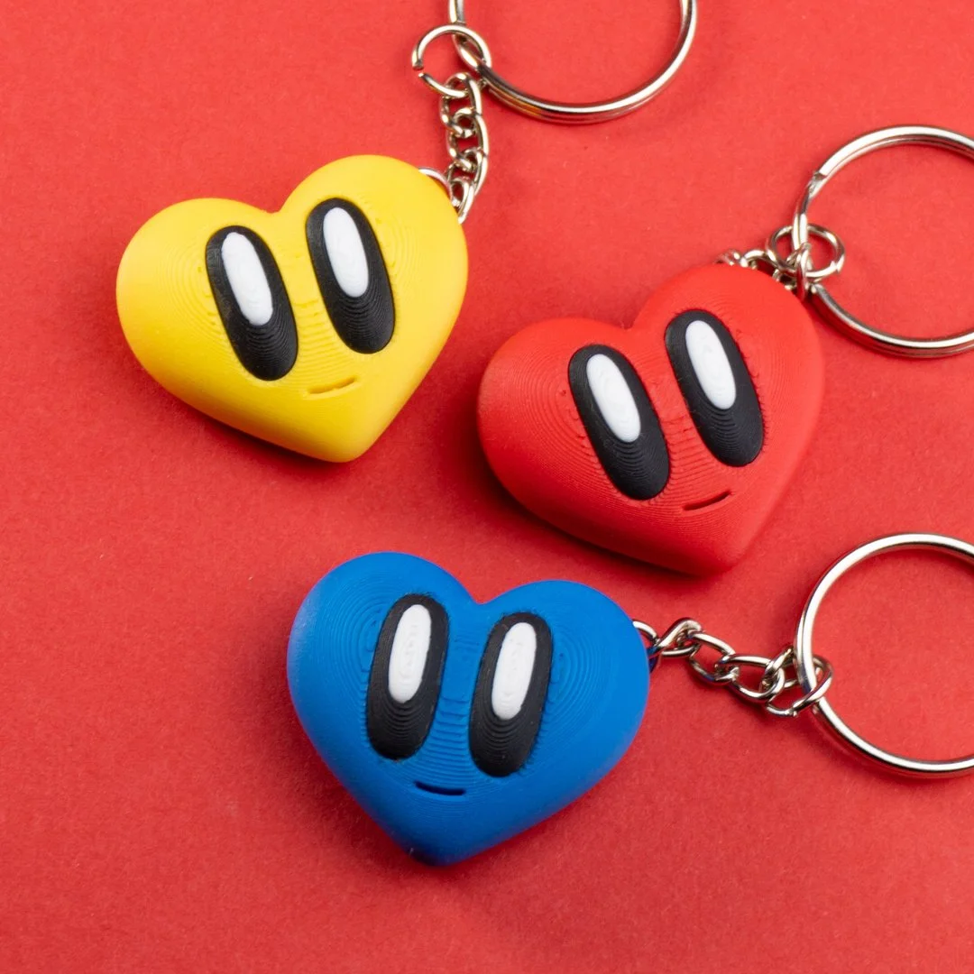 Blob Lab - Heart Keychain/magnet (set 5 $10)