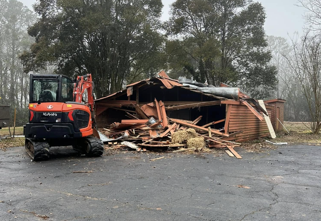 Professional demolition services completed in Clayton, Georgia.