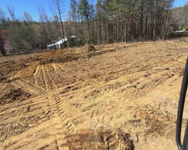 Land clearing and lot preparation completed in Clayton, Georgia.