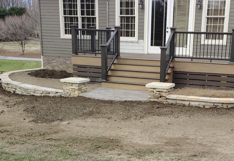 Professional landscaping and hardscaping services completed in Highlands, North Carolina.