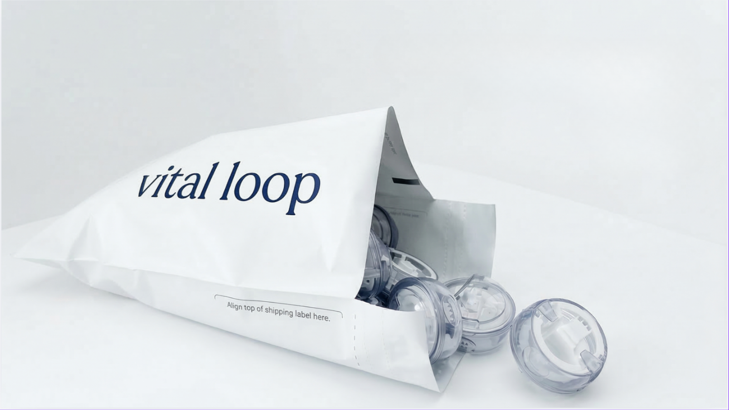 Prepaid return envelope for used pods and syringes