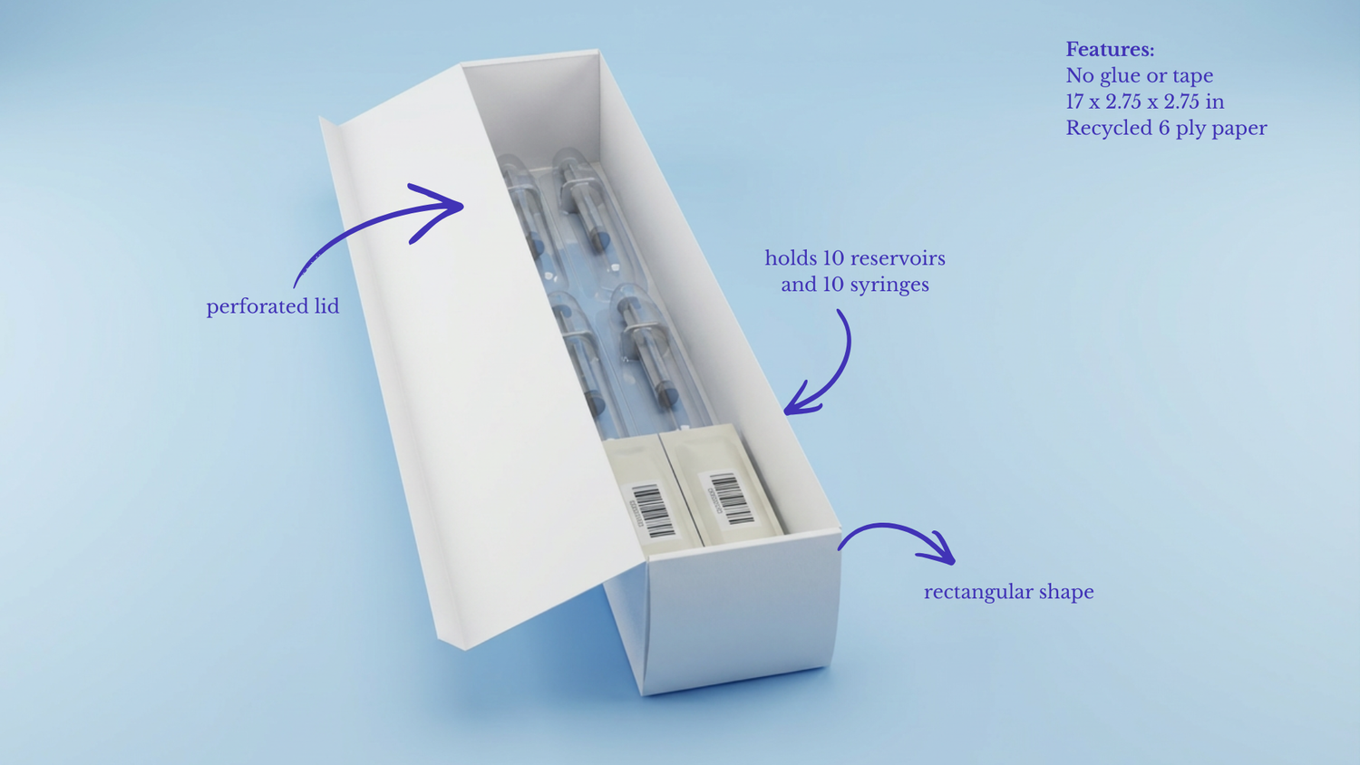 Syringe and cartridge container