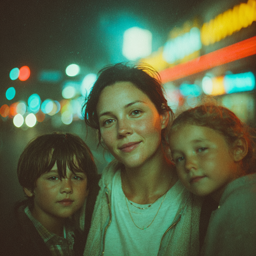 mother with two children