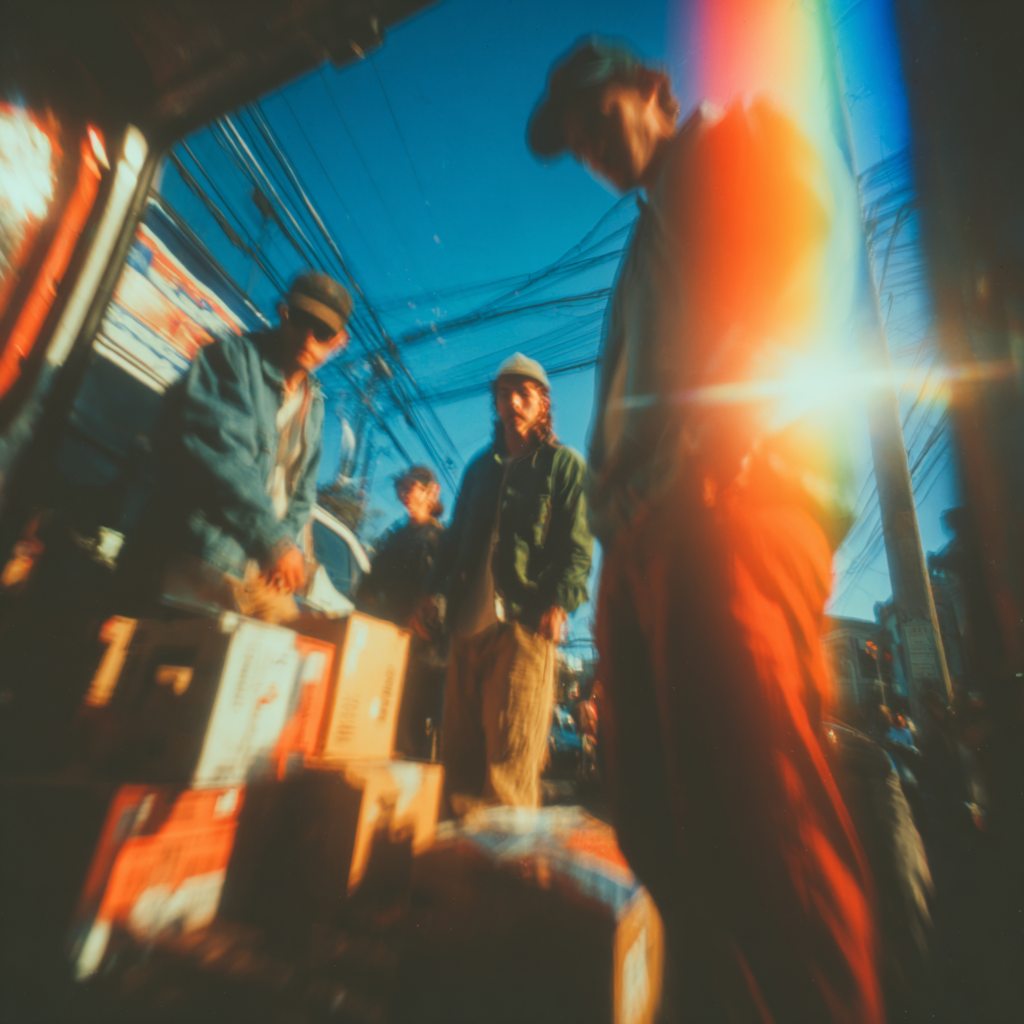 stylized photo of men volunteering