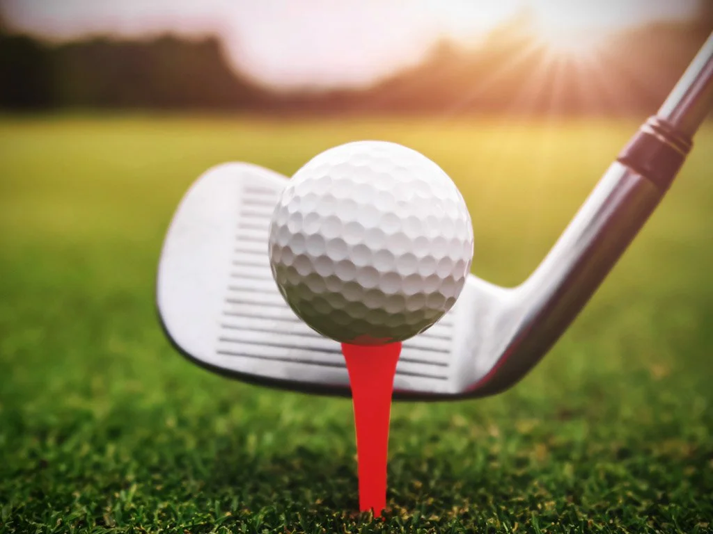 golf ball on tee