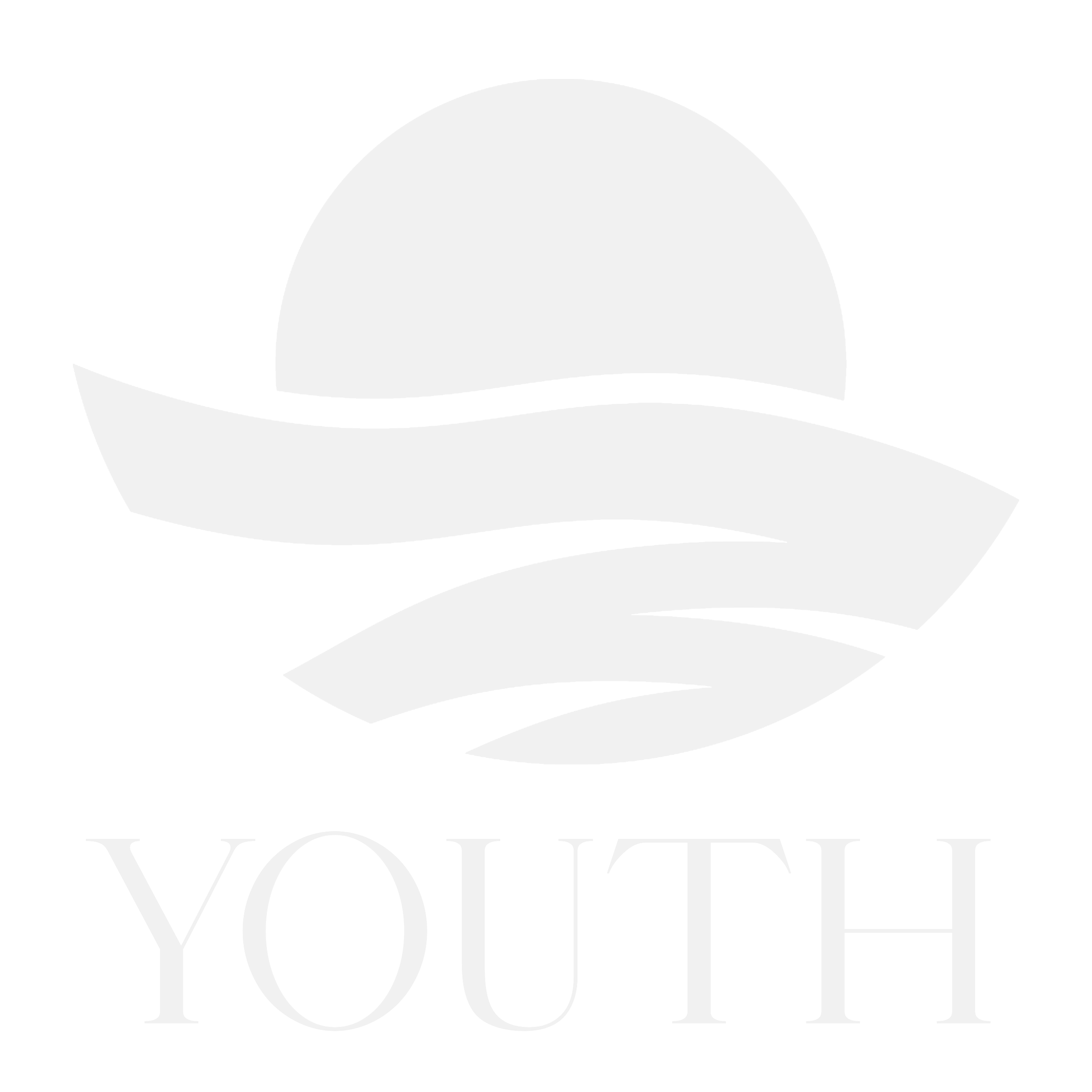 A stylized logo with a sun, water waves, and the word 'YOUTH' beneath, on a black background.