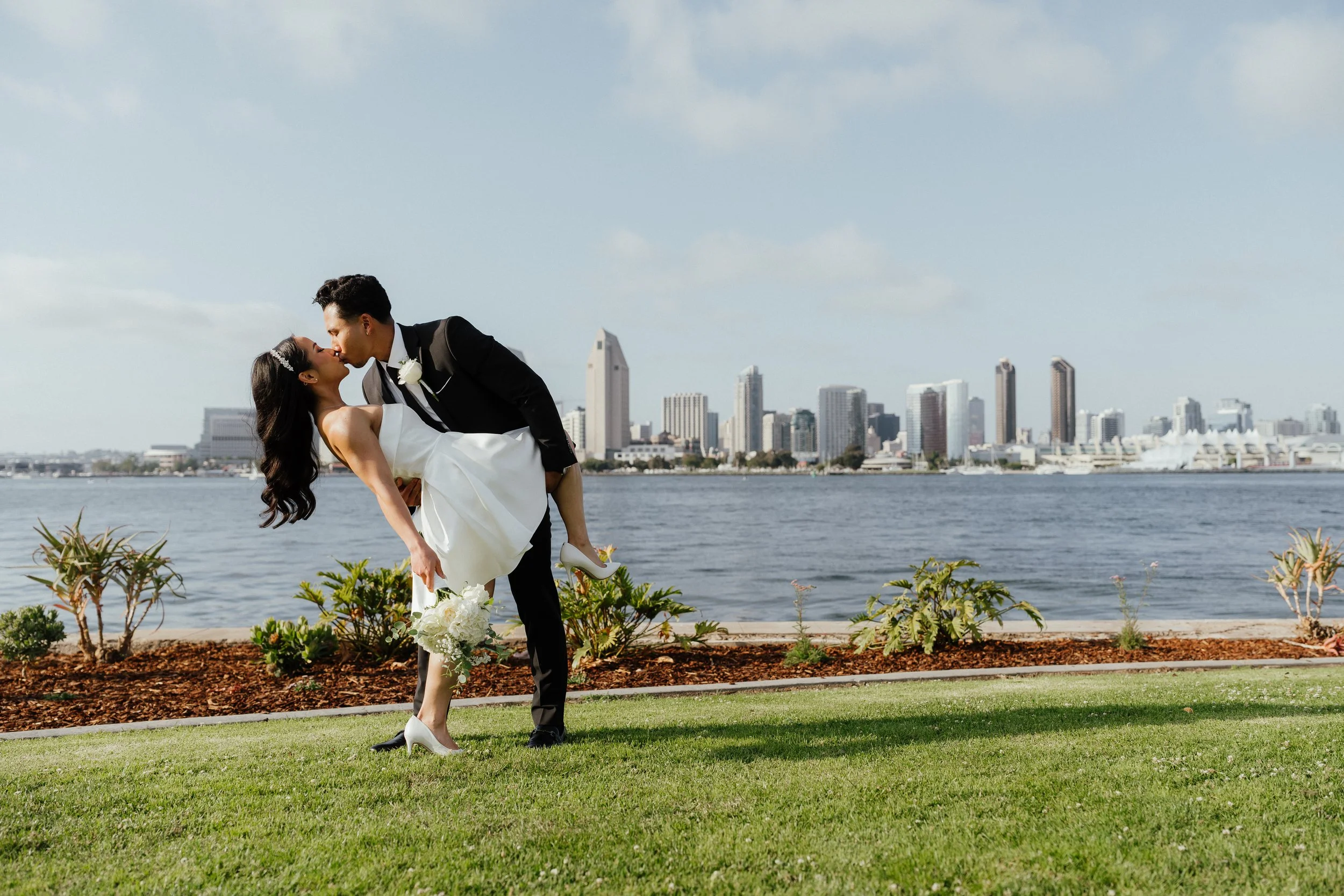 Coronado Island Elopement with Downtown San Diego Skyline | Paulina &amp; Peter