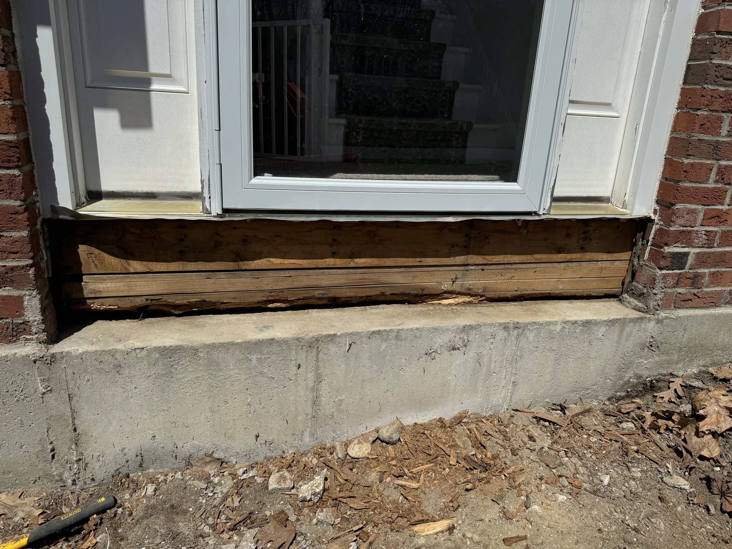 replaced rotten front sill 