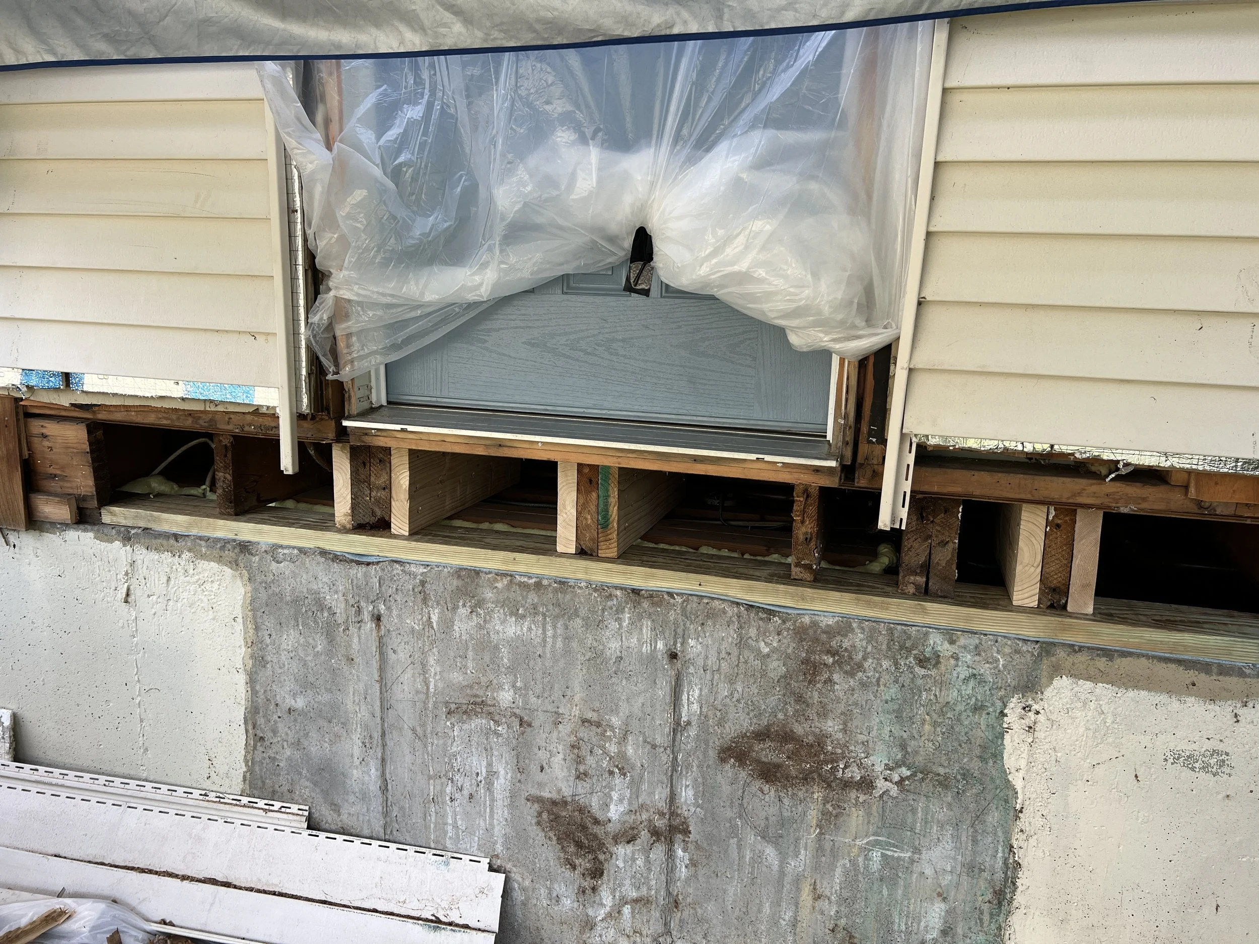 replaced rotten sill 