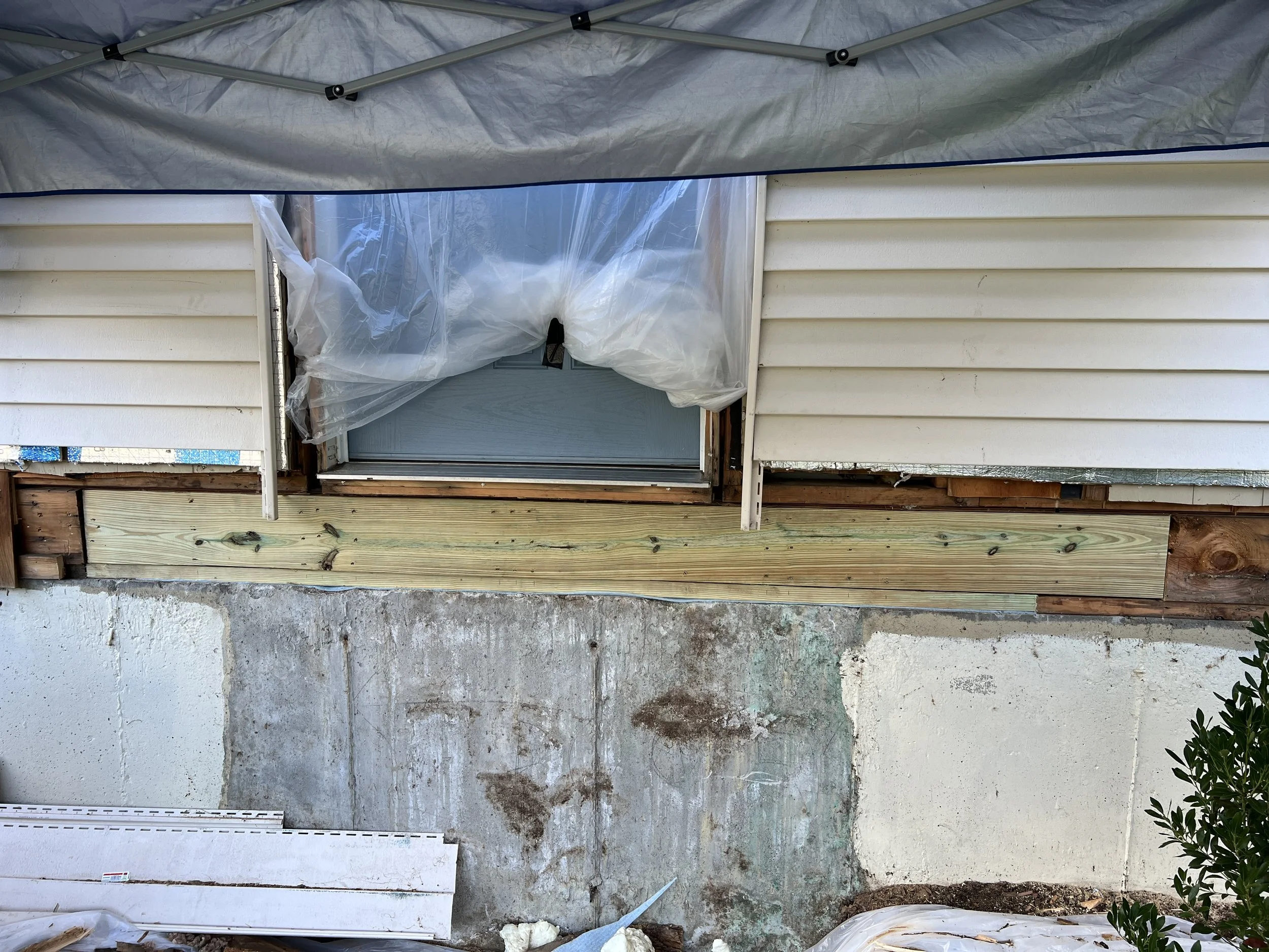replaced rotten sill 
