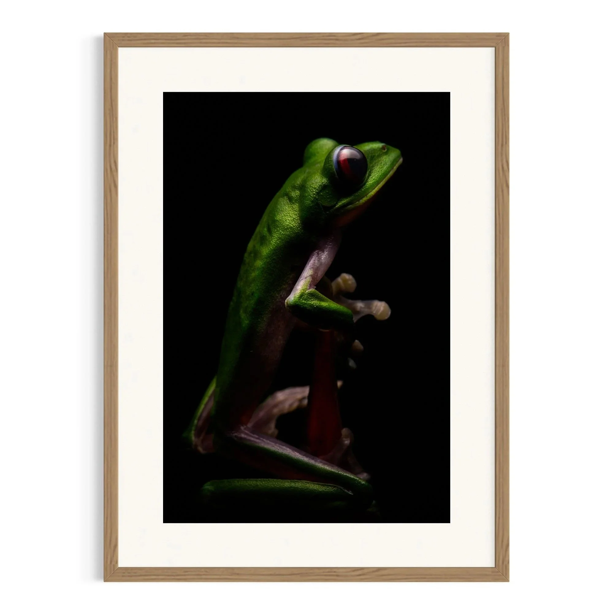 One With Darkness by John Wiseman shown in a raw oak frame, a signed limited-edition fine art photography print from IRID Gallery
