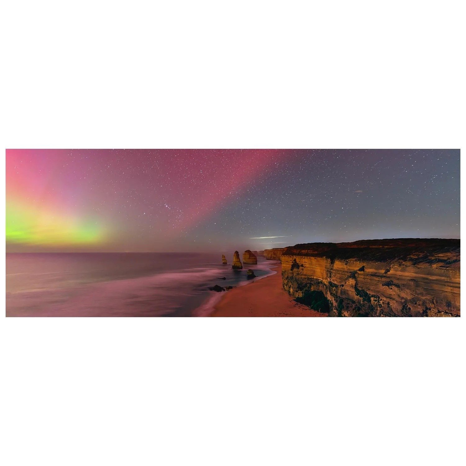 Twilight Serenade, The Twelve Apostles by Dani Watson shown in a framed frame, a signed limited-edition fine art photography print from IRID Gallery