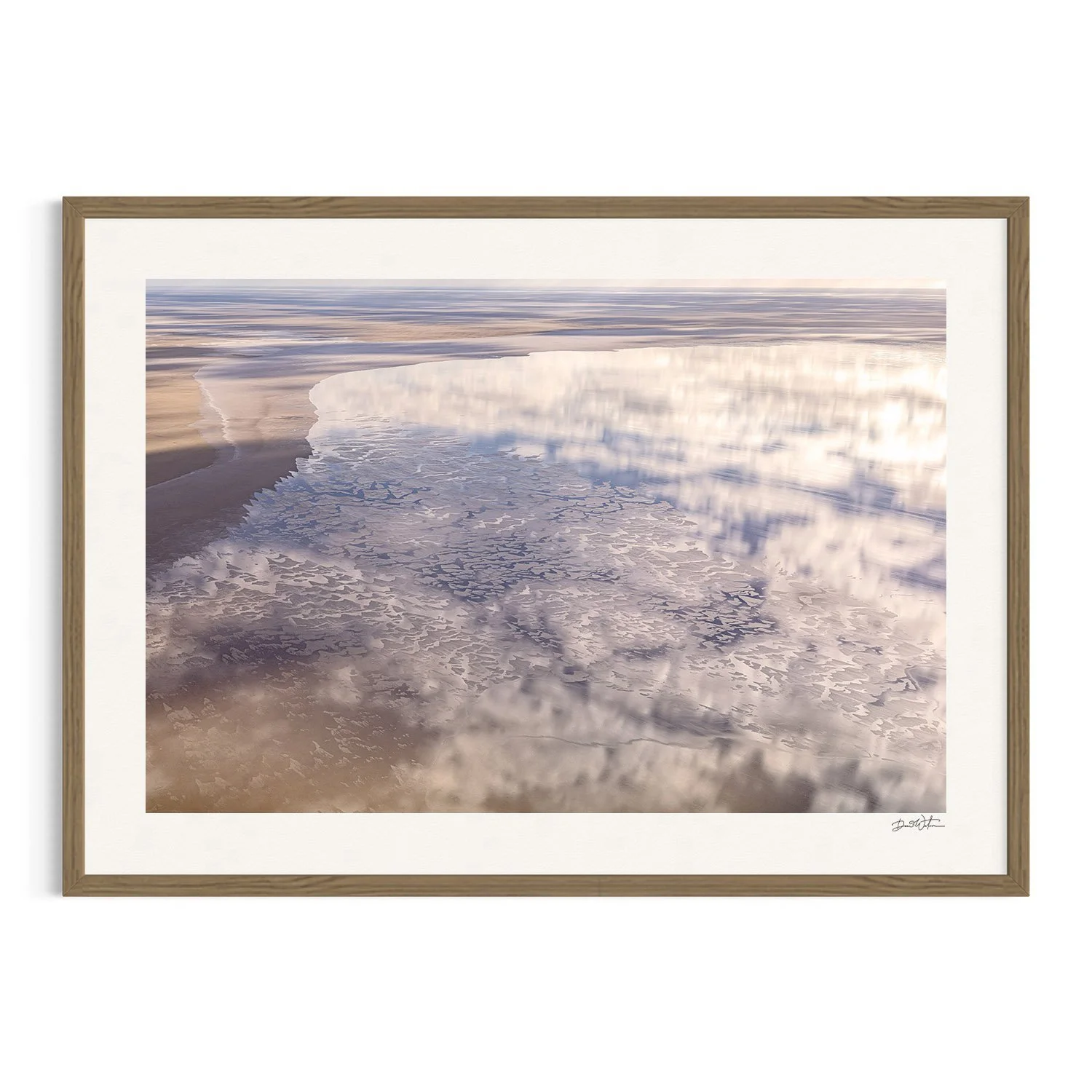 Eyre Drift by Dani Watson shown in a raw oak frame, a signed limited-edition fine art photography print from IRID Gallery