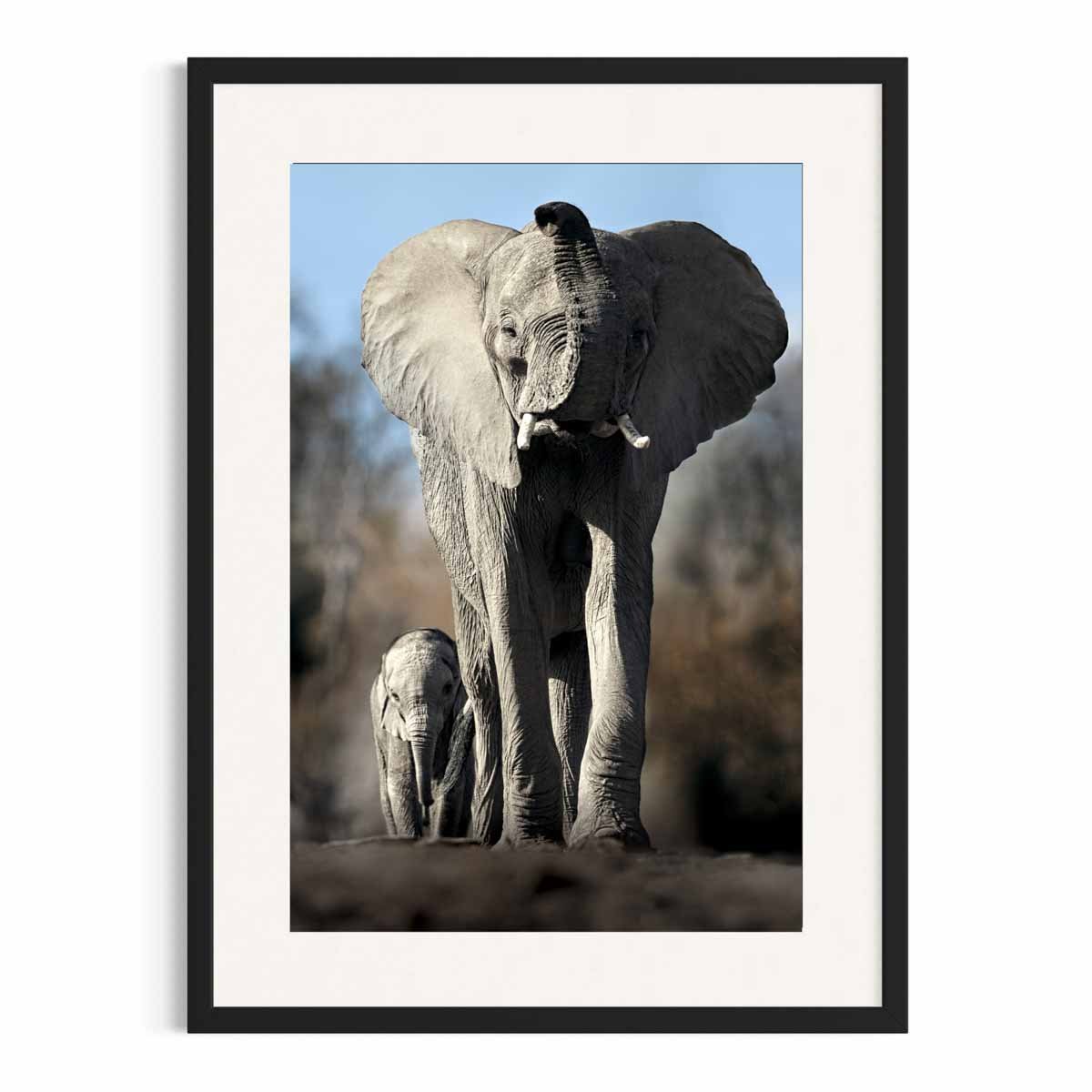 Mother and Son by John Wiseman shown in a black frame, a signed limited-edition fine art photography print from IRID Gallery