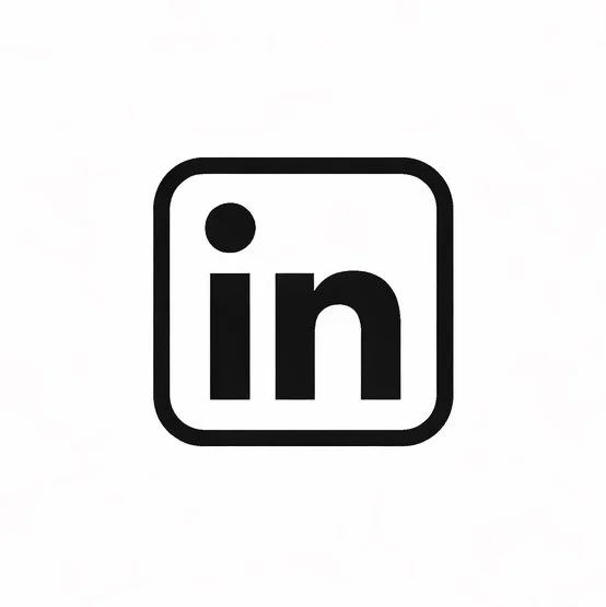 LinkedIn logo with black text and icon on a white background.