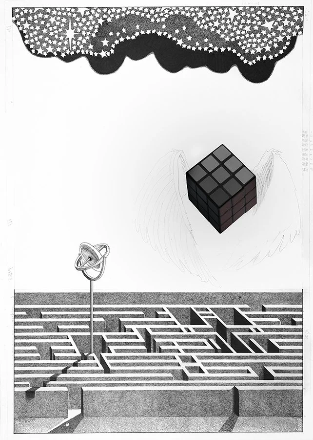 Detailed conceptual drawing by Guy Little