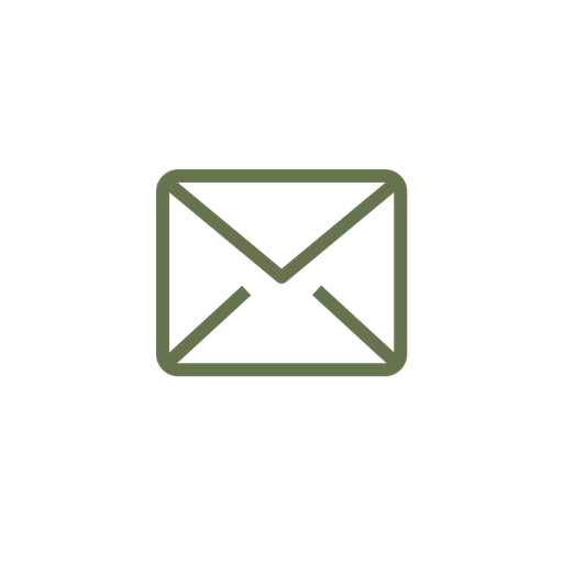 Envelope icon with a centered seal on a black background.
