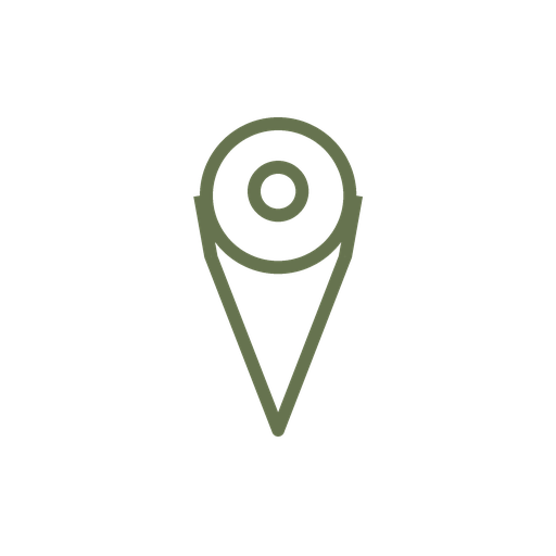 Map pin icon in green color on a transparent background.