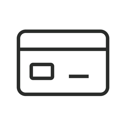 Icon of a credit card with a chip.