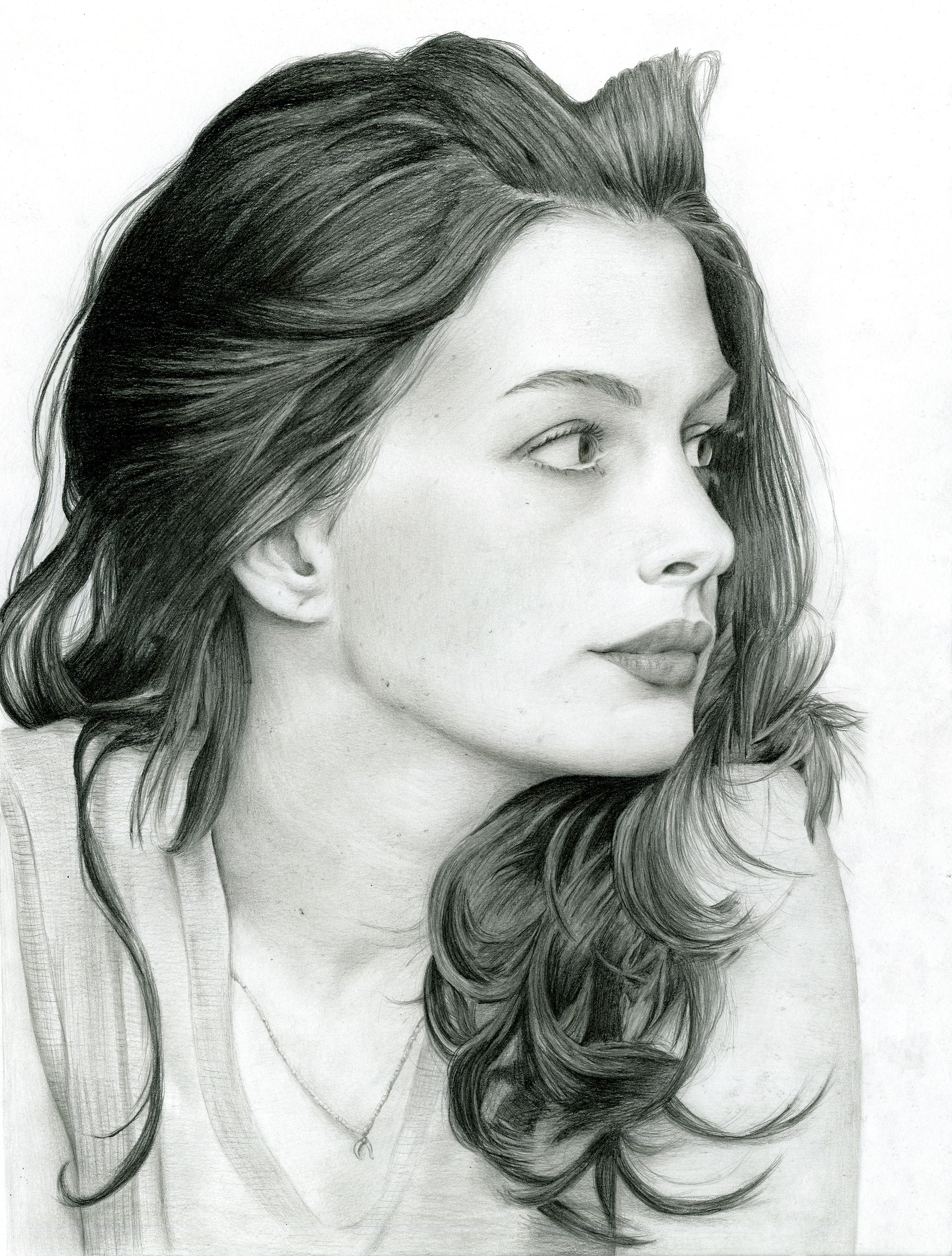  "Anne Hathaway"   
Medium: Graphite  