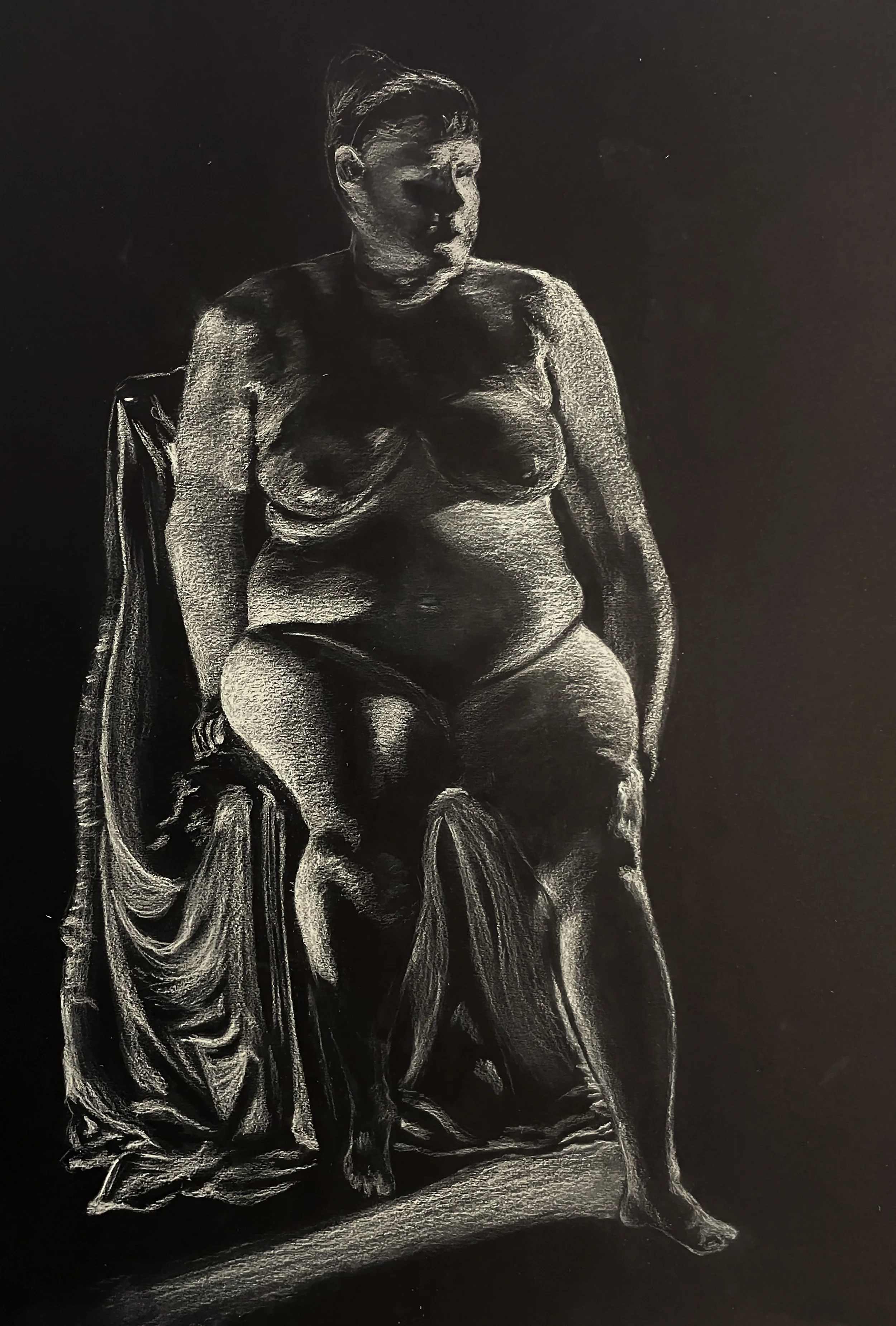  "Figure Drawing"   
Medium: White Charcoal 