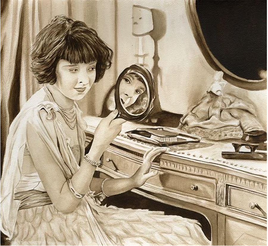  "The Flapper Girl"   
Medium: Watercolor 