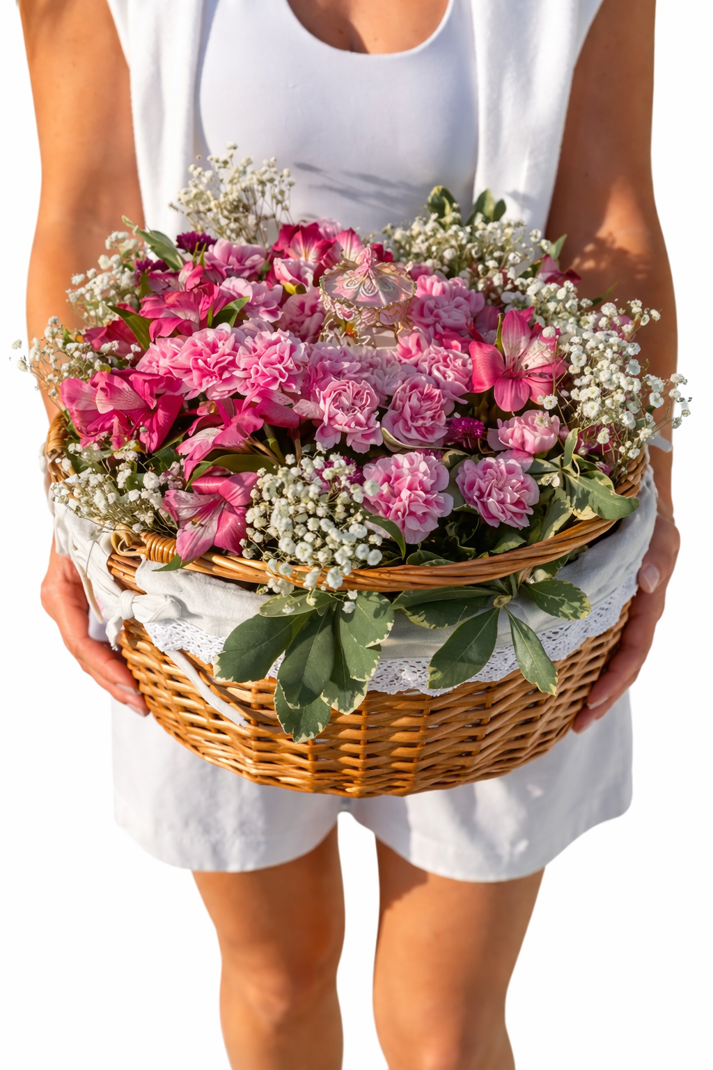 Women holidng baby girl gift flowers.PNG