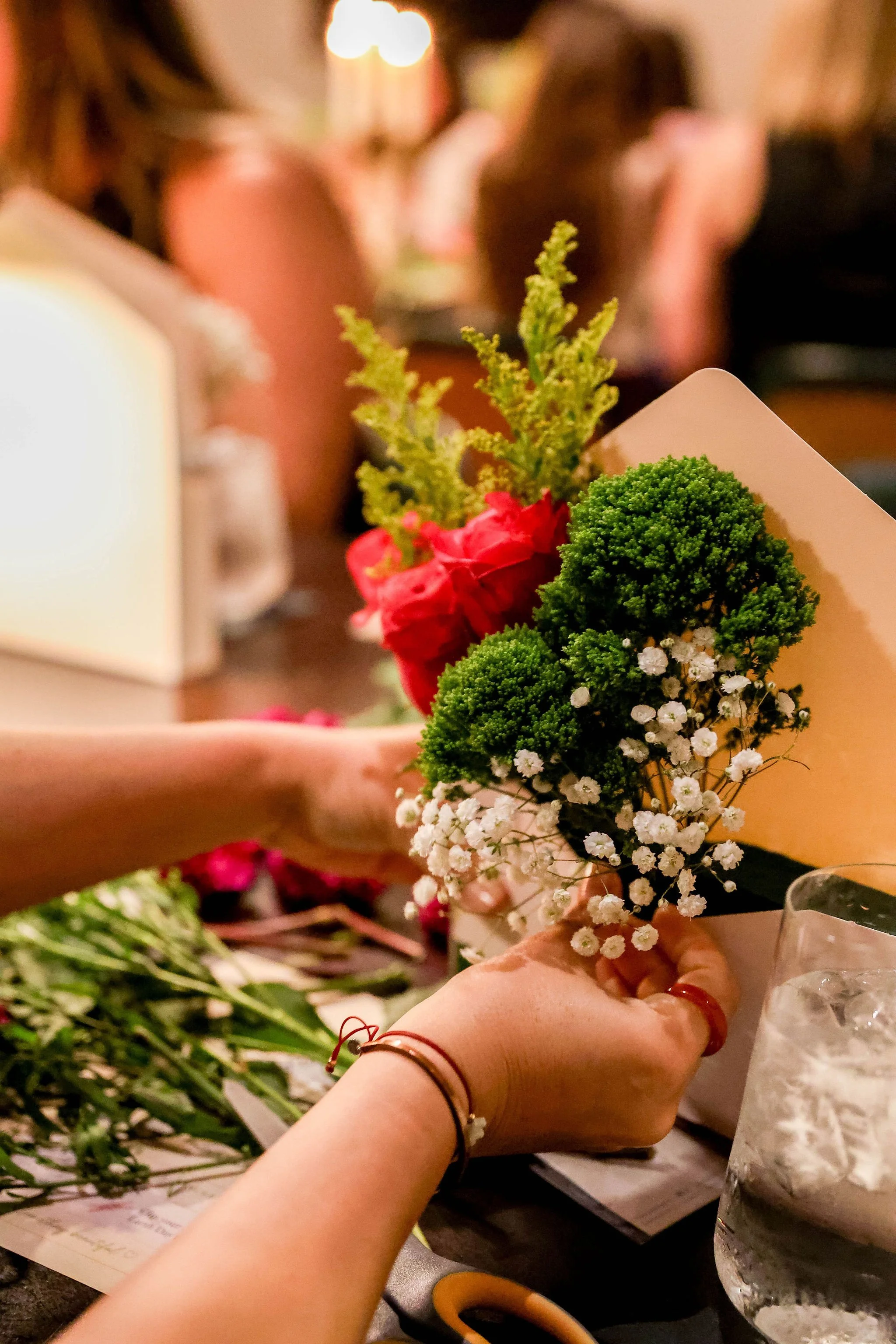 Envelope floral arrangements 