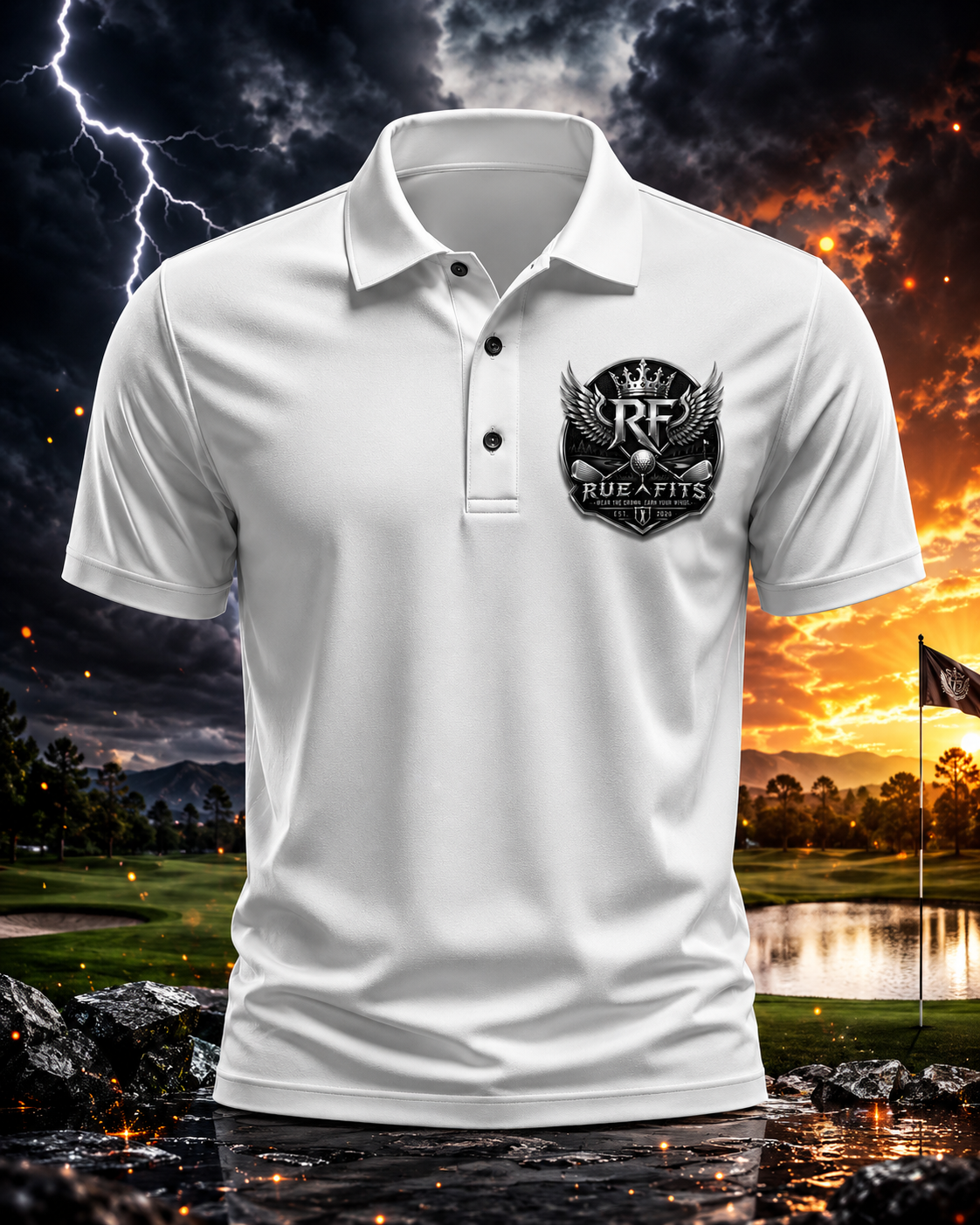 *White Golf Polo New Design*