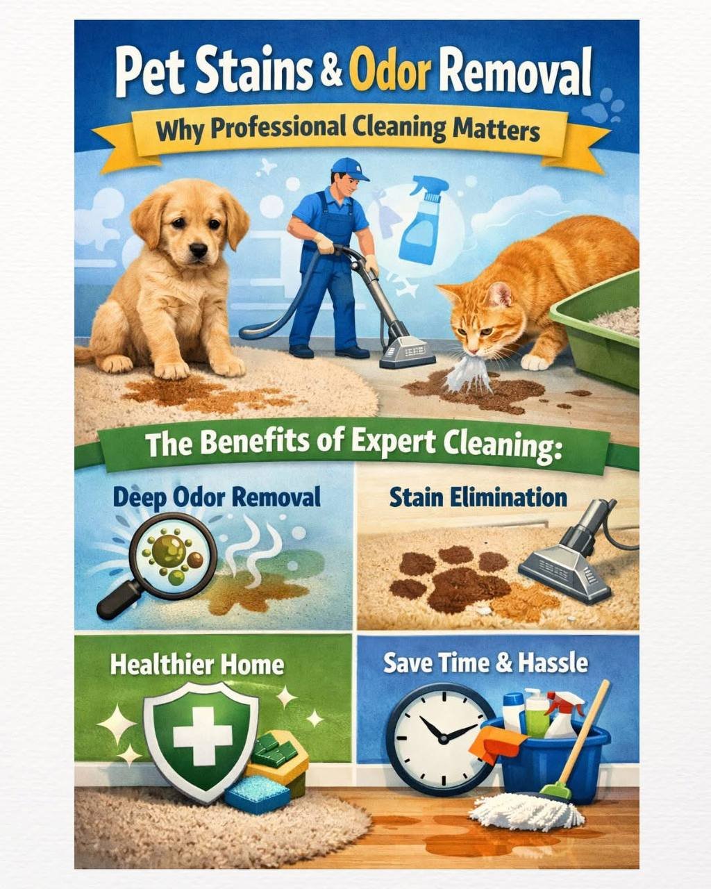 Pet Stains &amp; Odor Removal: Why Professional Cleaning Matters