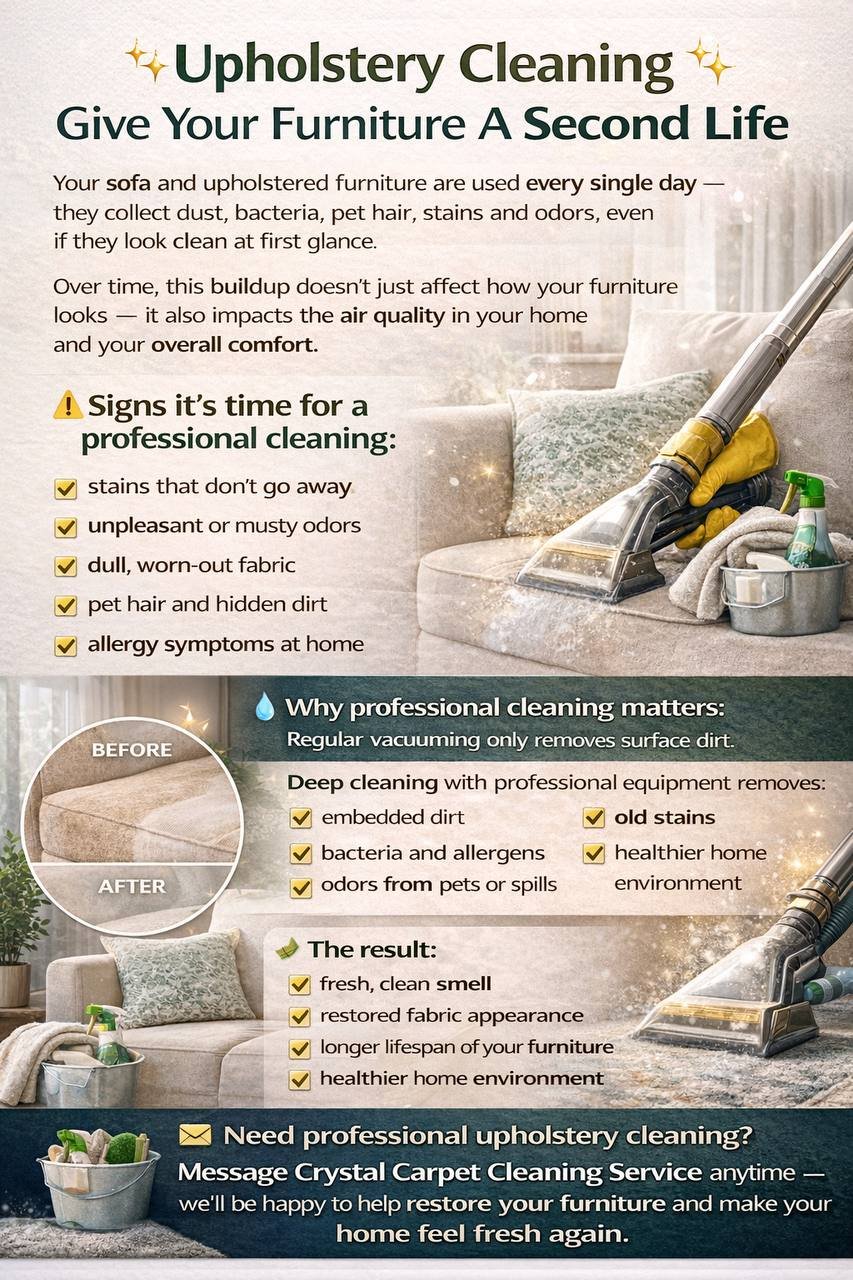 ✨ Upholstery Cleaning — Give Your Furniture a Second Life