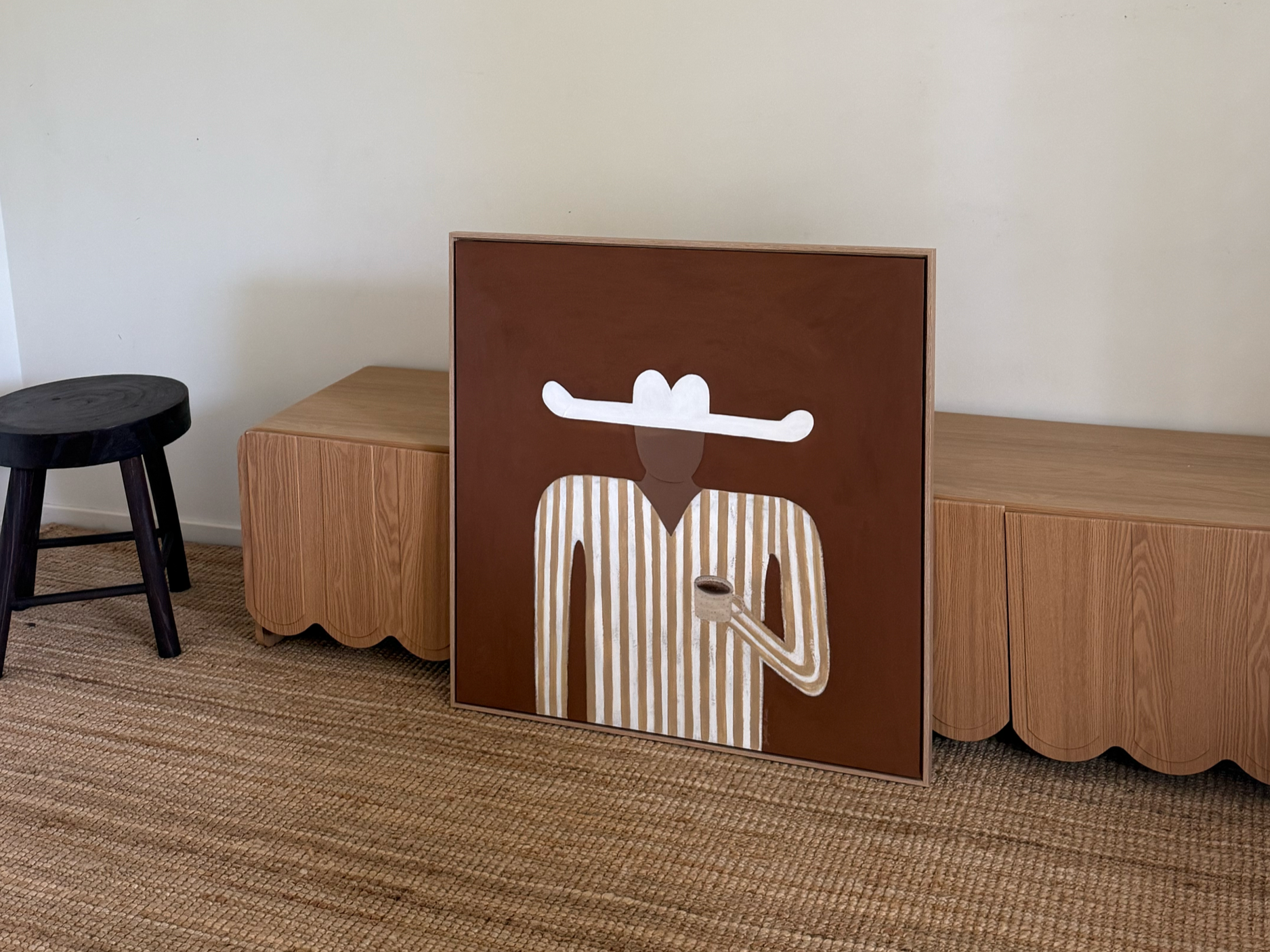 "Coffee Cowboy" 80cm x 80cm $800