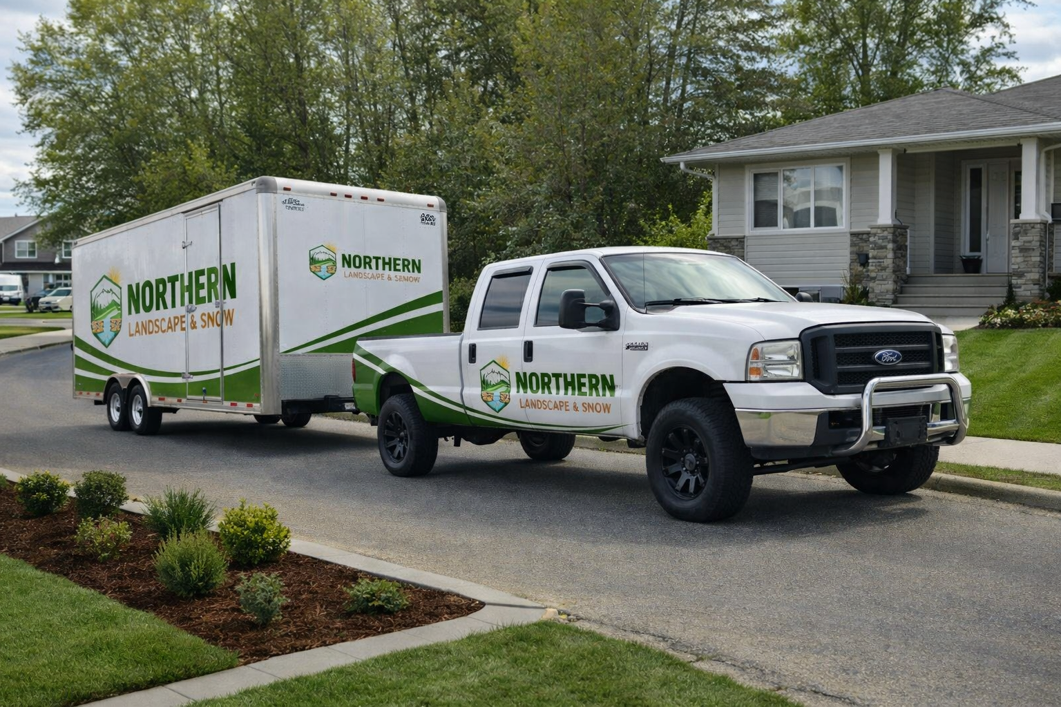 Sod Install, Mulch, & Plants