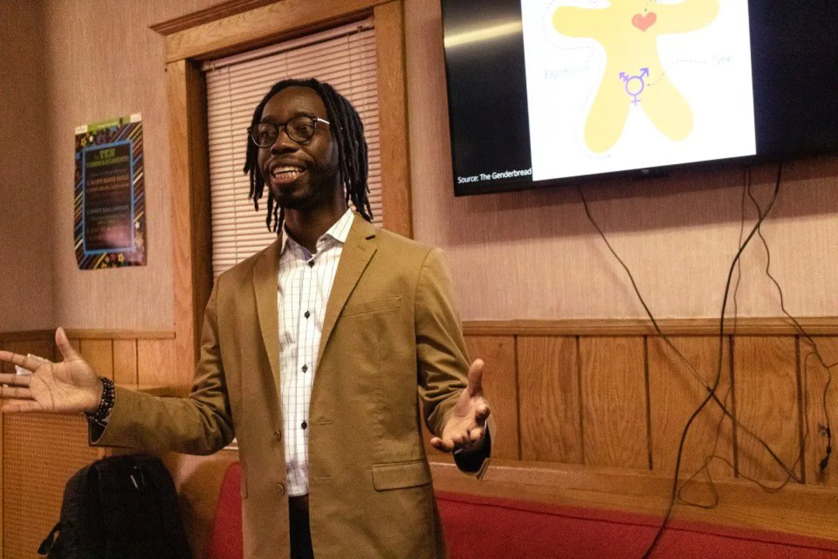 Pastor Don Abram presents the Pride in the Pews workshop at Second Baptist Church in Evanston. 