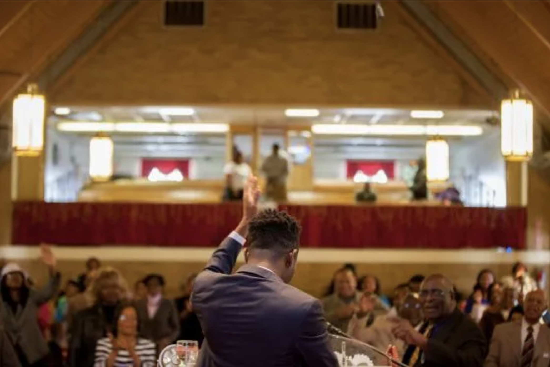 Abram preaches at Greater New Mt. Eagle Methodist Baptist Church. Provided by Abram