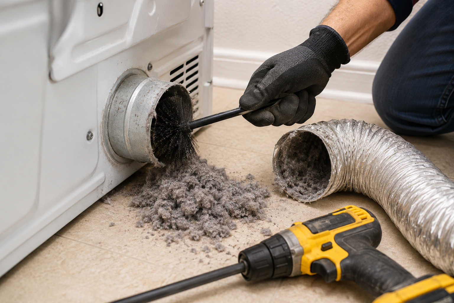 Dryer vent cleaning