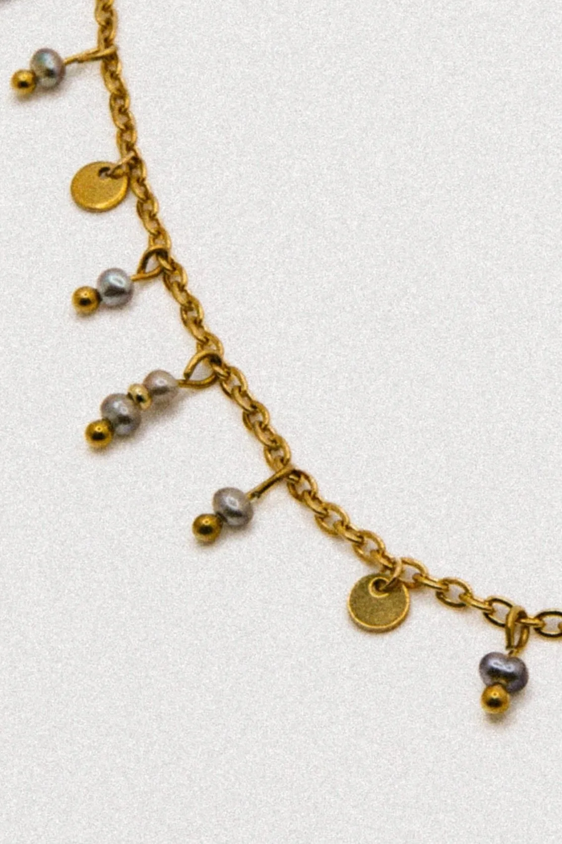 Peacock Pearl Charm Necklace