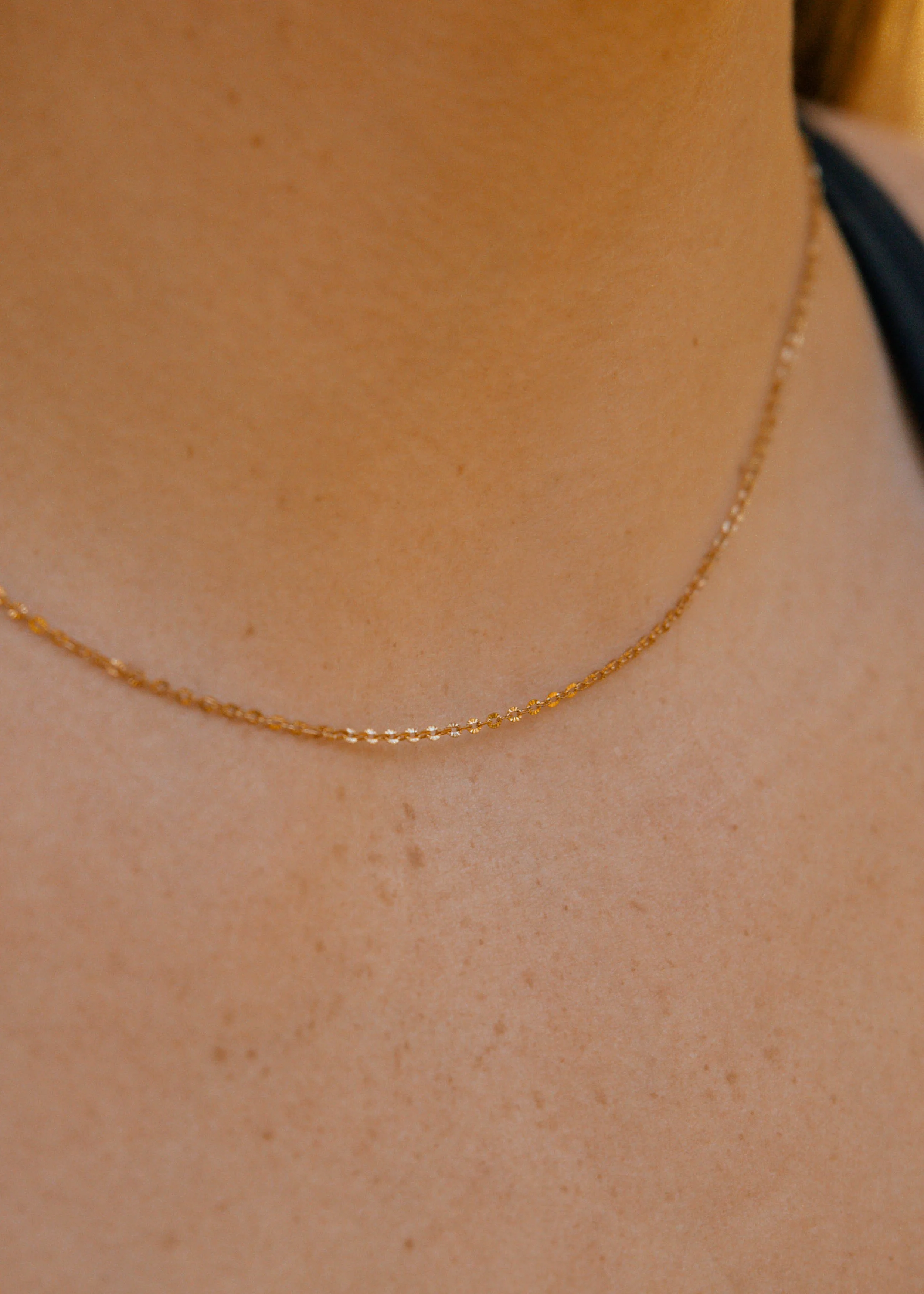 Crimped Cable Chain Choker Necklace