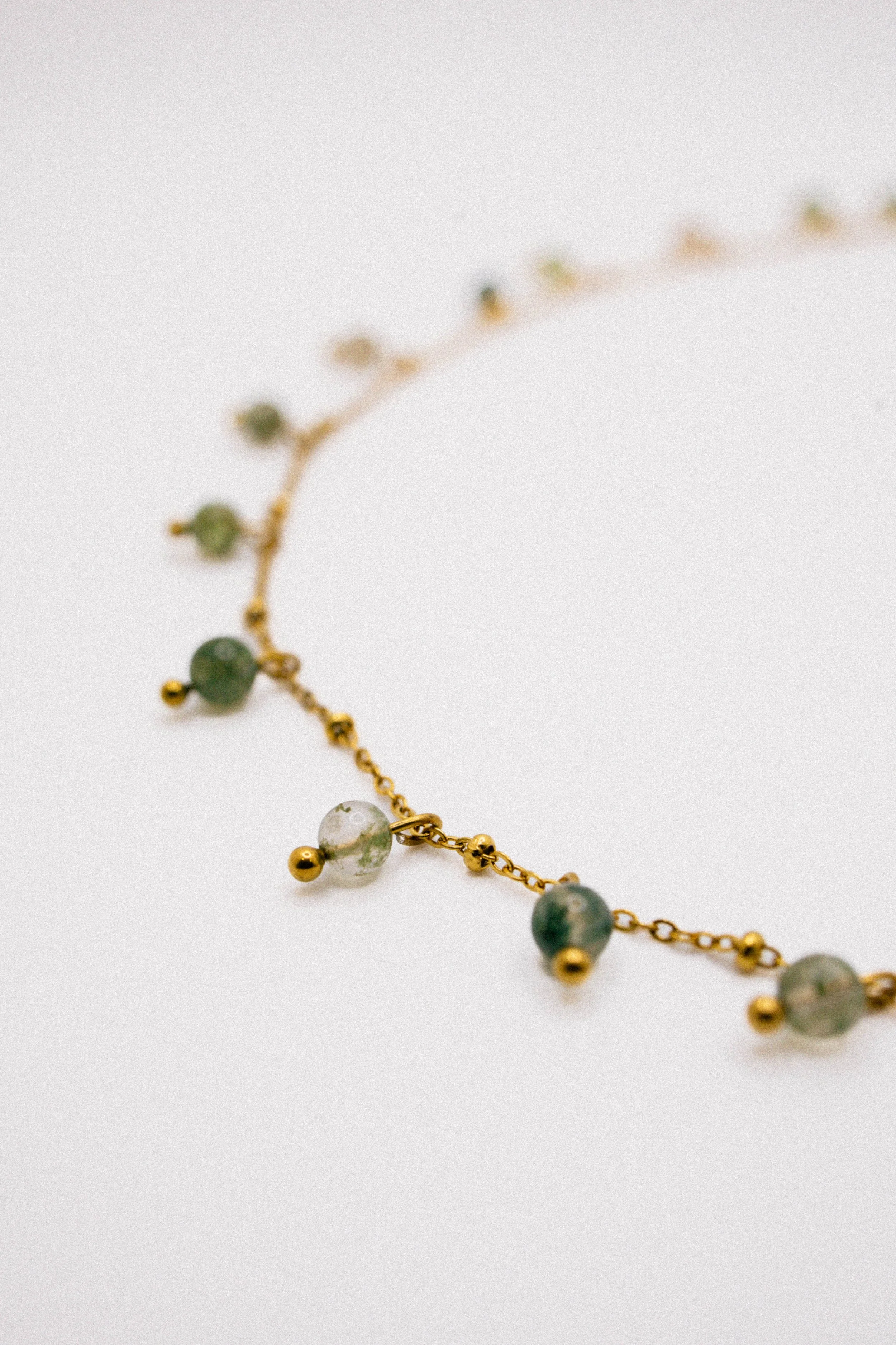 Moss Agate Charm Necklace